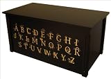 Dream Toy Box WTE-ABC Espresso Toy Box with Engraved Alphabet