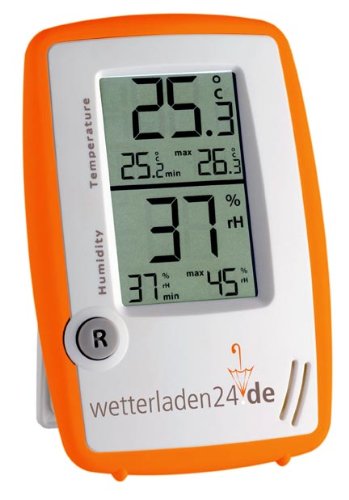 Thermometer-Hygrometer Instrument Room Control Orange-White