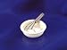 Dollhouse Miniature Mixing Bowl with 2 Eggs and a Whisk