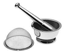 Global Decor Stainless-Steel 4-Piece Mortar and Pestle Set