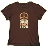 T-Shirt Womens Brown  Grenada PEACE AND LOVE  ulo no encontrado