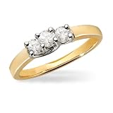 1/2 ct dtw three-stone ring, round