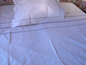 Designer Luxury Drawnwork Duvet + Euro Sham