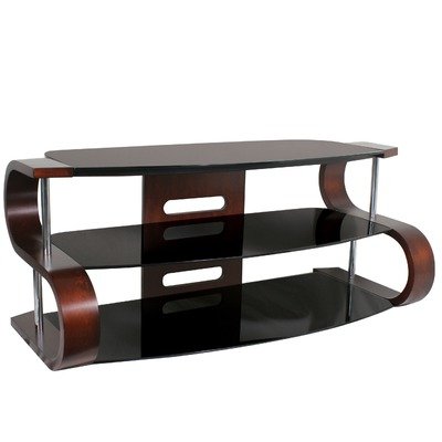 Lumisource TV-TS-120-1T 52in. Metro TV Stand, Dark Wood Veneer