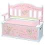 Levels of Discovery Fairy Wishes Bench Seat with Storage - Pastel pink