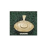 Georgia Bulldogs Solid 10K Gold ''G'' Football Pendant