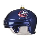 Columbus Blue Jackets NHL Glass Hockey Helmet Ornament (3)"
