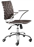 Zuo Modern Criss Cross Office Chair, Espresso