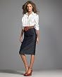 Denim pencil skirt