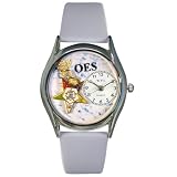 Whimsical Watches Women's S0710008 Order of the Eastern Star Baby Blue Leather Watch