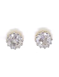 1.00CTW ROUND DIMAOND LADIES FLOWER EARRINGS