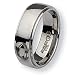 Ridged Edge Polished Stainless Steel Ring (8.0 mm) - Sizes 6-13