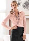 BOSTON DESIGN STUDIO<br>Ruffled Sheer Tuxedo Shirt