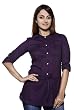 Akkriti Women's Roll Up Sleeves Casual Kurti