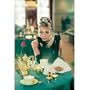 (24x36) Audrey Hepburn Movie (Breakfast at Tiffany's, At Table, Color) Poster Print