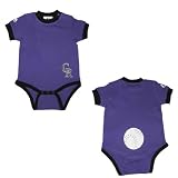 MLB Colorado Rockies Baby / Infant One-Piece Bodysuit / Romper / Onesie - Purple & Black (Size: 12)