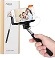 Selfie Stick, Noot&reg; Self Portrait [Battery Free] Extendable Handled Stick with Adjustable Phone Holder & Built-in Remote Shutter Designed for Apple, Android Smartphones