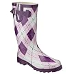 Women's Argyle Plaid Rain Boots - Berry/Pink