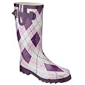 Women's Argyle Plaid Rain Boots - Berry/Pink