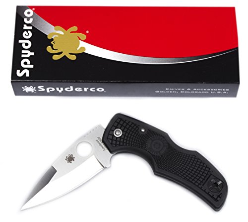 Spyderco Native Lightweight Plain Edge Knife, Black
