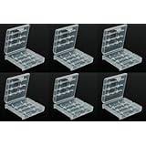 Generic Bluecell Clear Color 6 PCS of AA / AAA 4 Cell Battery Storage Case