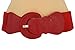 TFJ Women Fashion Belt Hip Waist Elastic Stretch Fabric Plus Size M L Xl True Red