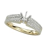 14K Yellow Gold 1/4 ct. Diamond Semi Mount Engagement Ring