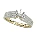 14K Yellow Gold 1/4 ct. Diamond Semi Mount Engagement Ring
