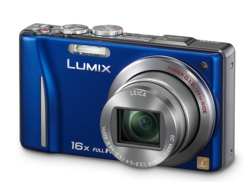 Panasonic Lumix TZ20 Digital Camera - Blue (14.1MP MOS, 16x Optical Zoom) 3 inch Touchscreen LCD