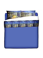 Tele d'autore by MANIFATTURE COTONIERE Juego De Sábanas Notte Stellata Sul Rodano (Azul)