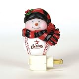 Pack of 2 MLB Houston Astros Snowman Christmas Night Lights 5"