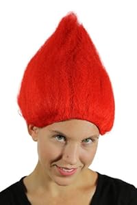 My Costume Wigs Women's Majestic Troll Wig (Red) One Size fits all