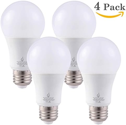 BLUEFIRE 8 Watts A19 LED Light Bulb, Natural Daylight LED/ 5000K, 750 Lumens, 60W Replacement - 4PCS Pack