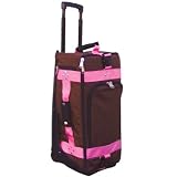CG CARRY ON BAG MOCHA W PINK WEBBING by
