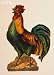 Wallmonkeys Peel and Stick Wall Decals - Display Card Depicting a Crowing Rooster - Removable Graphi
