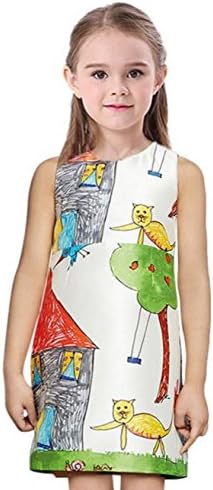 Girl Vestidos Casual Designer Children Clothing Princess Summer Dress(4T, A)