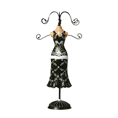 Click here to buy Dress Jewelry Stand - Black White by Popular Creations.