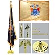 New Jersey 4ft x 6ft Flag telescoping Flagpole Base and Tassel