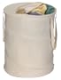 Household Essentials 2028 Pop-Up Hamper in Natural Canvas with Zipper Lid