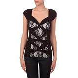 Morgan Bandes Croisées & Dentelle - Top  - Femme