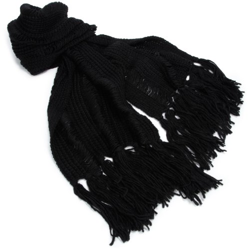 AK Anne Klein Women's Solid Running Stitch Scarf