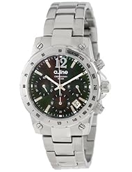 a_line Womens AL-80020-11MOP Liebe Chronograph Black Mother-Of-Pearl Dial Stainless Steel Watch