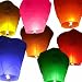 10 PACK MIXED COLOUR WIRE-FREE TRADITIONAL ECO GLO-LANTERN SKY LANTERNS