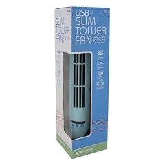 グリーンハウス スリムタワー型USB扇風機 ブルー GH-USB-FANTWLB