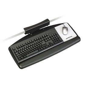 Click here to buy 3M Adjustable Keyboard Tray AKT65LE - Keyboard mouse arm mount tray by 3M.