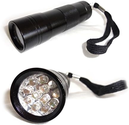 Amaze Pets - UV Flashlight Blacklight Detects Pets Urine and Stains Detector Dogs or Cats Odors, Finds Stains on Carpets, Rugs (12 Ultraviolet LEDs)