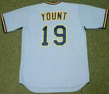 ROBIN YOUNT Milwaukee Brewers 1982 Majestic Cooperstown Throwback Away Jersey, Medium