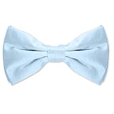 Sky Blue Pretied Bowtie by Elite Solid - Blue Silk