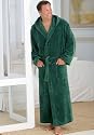 KingSize Big & Tall Turkish Terry VelourHooded Maxi Robe