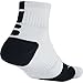 Nike Men's Elite High Quarter Basketball Socks, White/Black, SM (Women's Shoe 4-6)